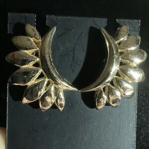 Vintage Coro Clip on Earrings Gold Art Deco 1087